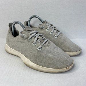 Allbirds Womens Size 9 Light Grey Wool Runners Lace-Up Sneakers Superfine Merino